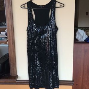 Short black sequin dress